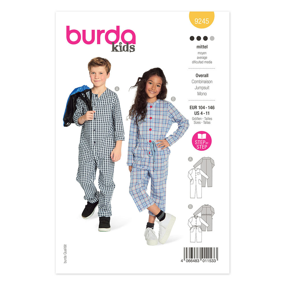 BURDA Sewing Pattern Pattern 9245 Child Jumpsuit