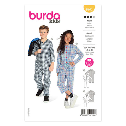 BURDA Sewing Pattern Pattern 9245 Child Jumpsuit