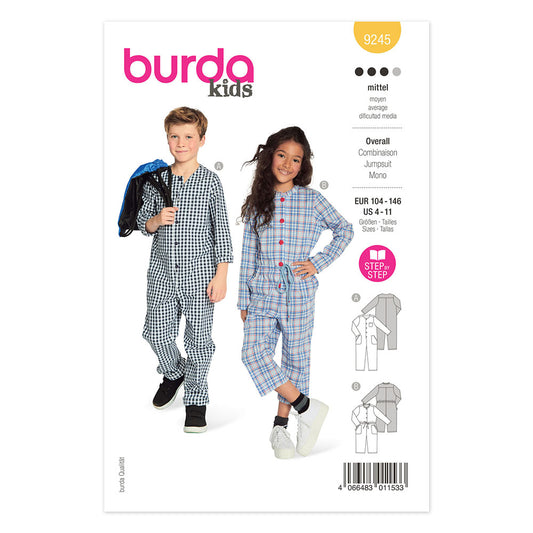 BURDA Sewing Pattern Pattern 9245 Child Jumpsuit