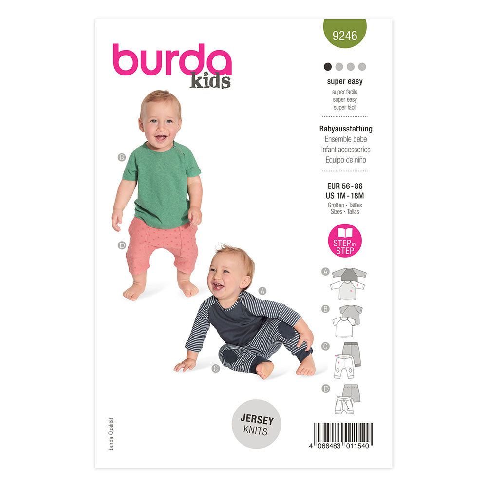 BURDA Sewing Pattern Pattern 9246 Infant T-shirt And Bottoms