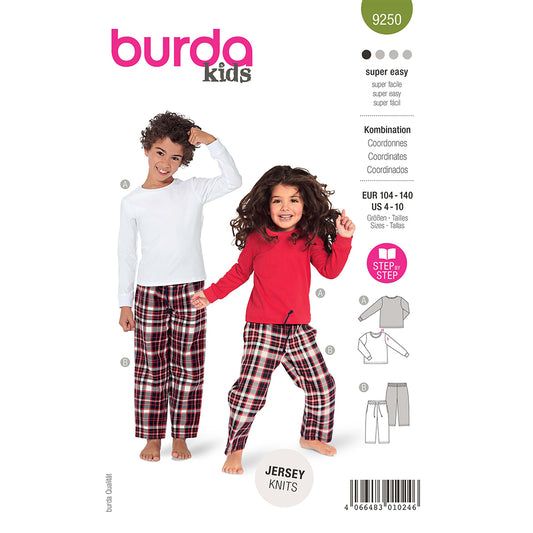 BURDA Sewing Pattern Pattern 9250 Set Kids
