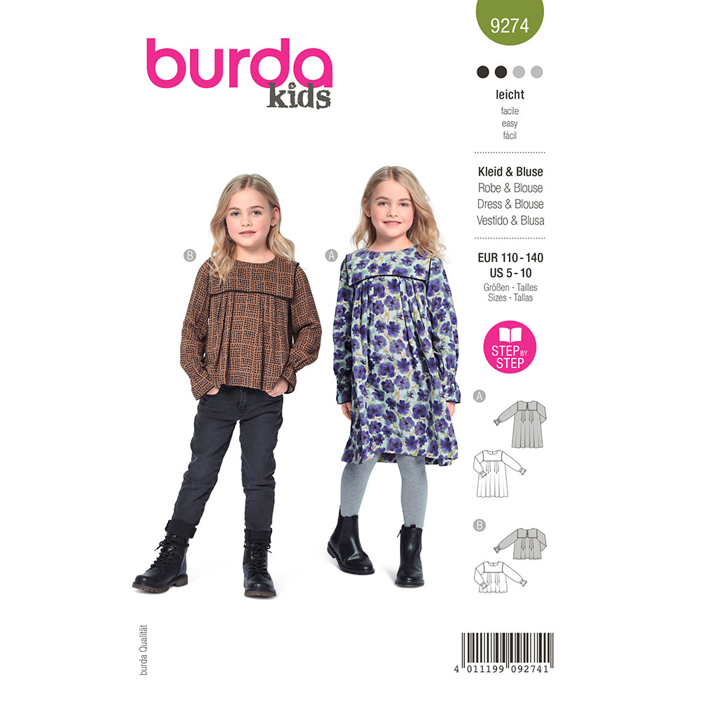 BURDA Sewing Pattern 9274 Dress Or Blouse With Yoke
