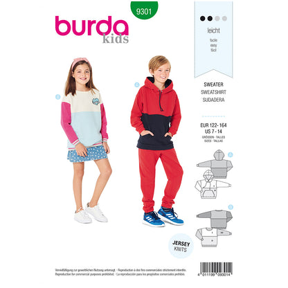 BURDA Sewing Pattern Pattern 9301 Hoodie