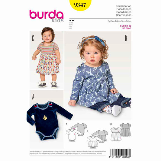 BURDA Sewing Pattern Pattern 9347 Child Unisex Baby
