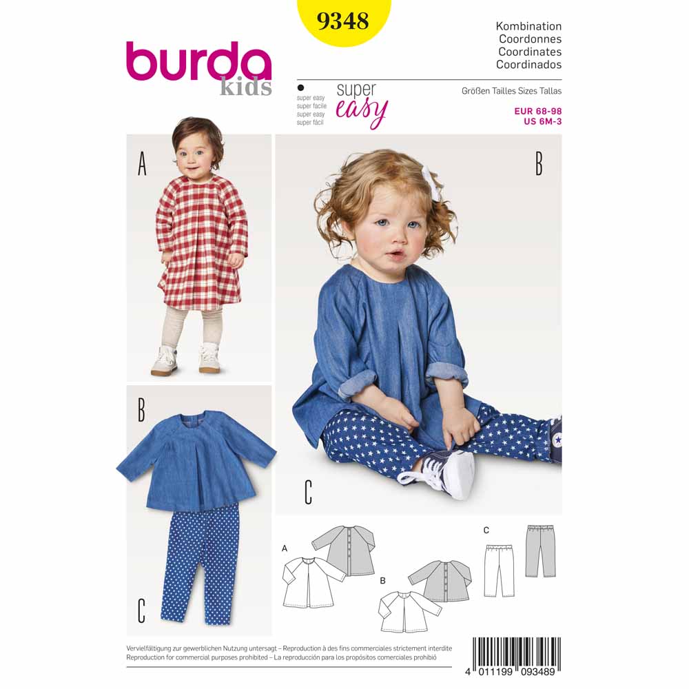 BURDA Sewing Pattern Pattern 9348 Child Girl Preschool
