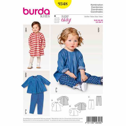 BURDA Sewing Pattern Pattern 9348 Child Girl Preschool