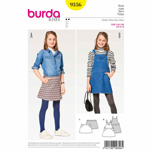 BURDA Sewing Pattern Pattern 9356 Child Girl Schoolage