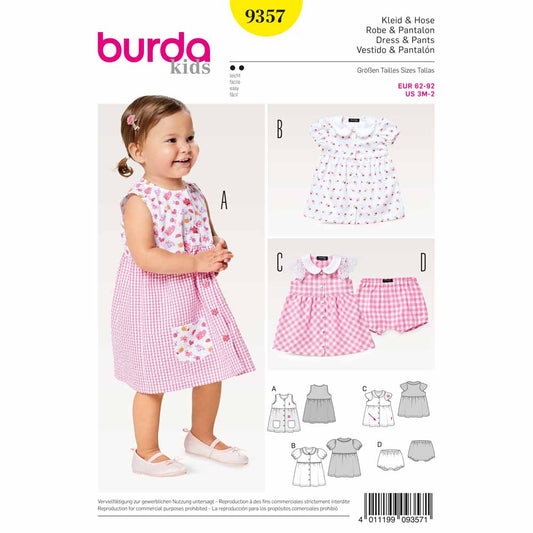 BURDA Sewing Pattern Pattern 9357 Child Dress