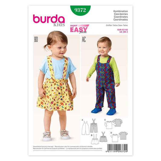 BURDA Sewing Pattern Pattern 9372 Child Coordinates