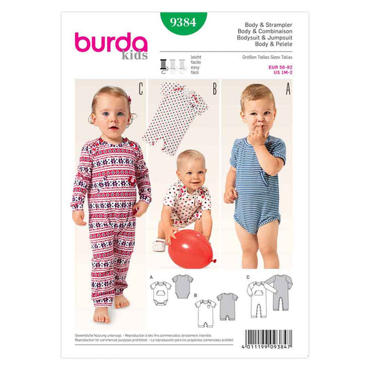 BURDA Sewing Pattern Pattern 9384 Child Jumpsuit