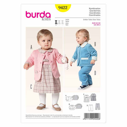 BURDA Kids Sewing Pattern 9422 Kids Coordinate Unisex