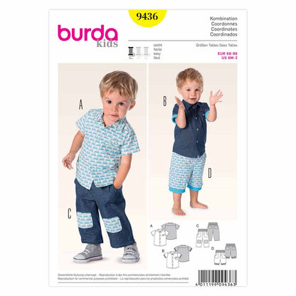 BURDA Kids Sewing Pattern 9436 Kids Coordinates