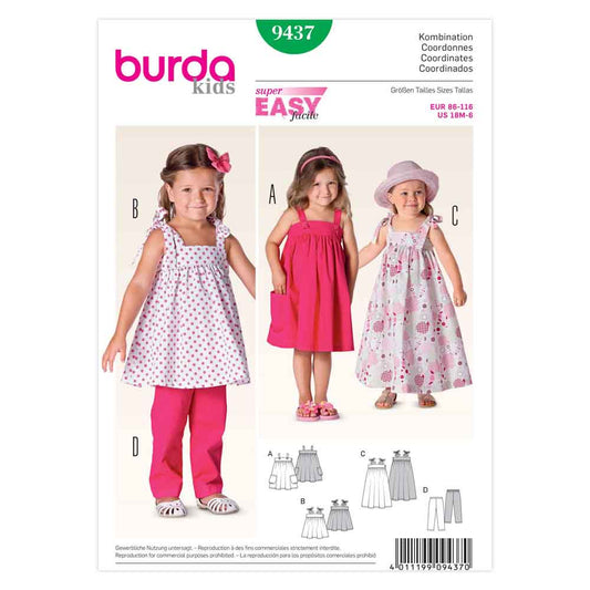 BURDA Kids Sewing Pattern 9437 Kids Coordinates