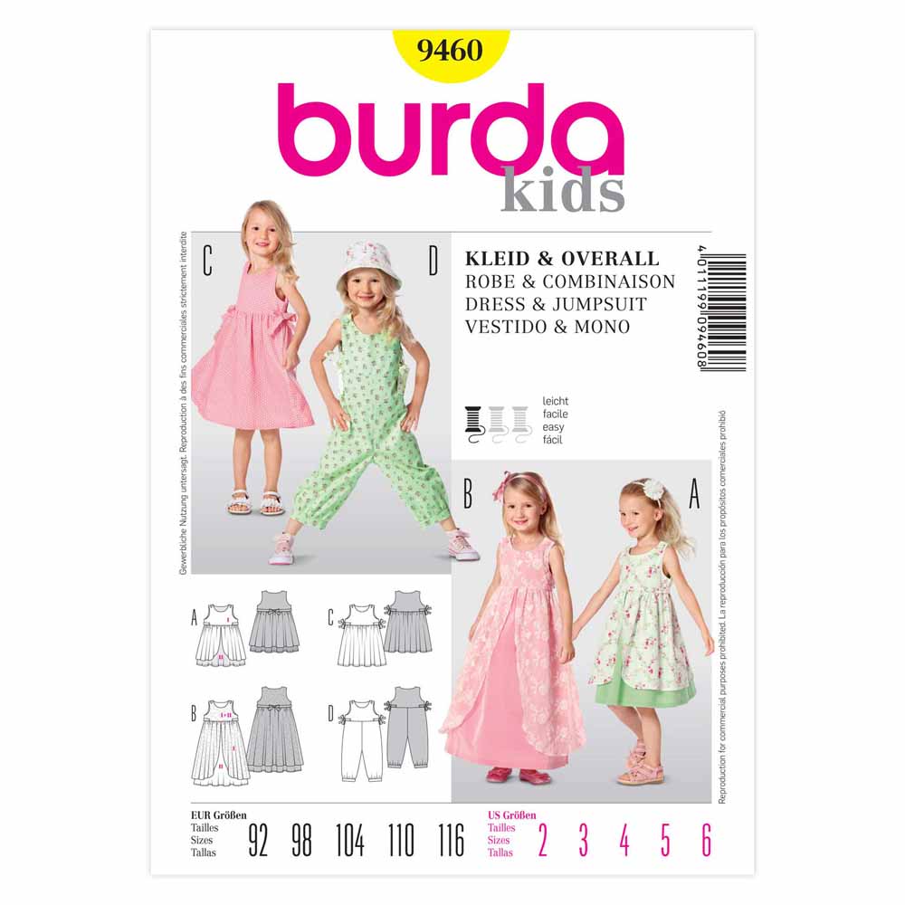 BURDA - 9460 Child Dress/Jumpsuit