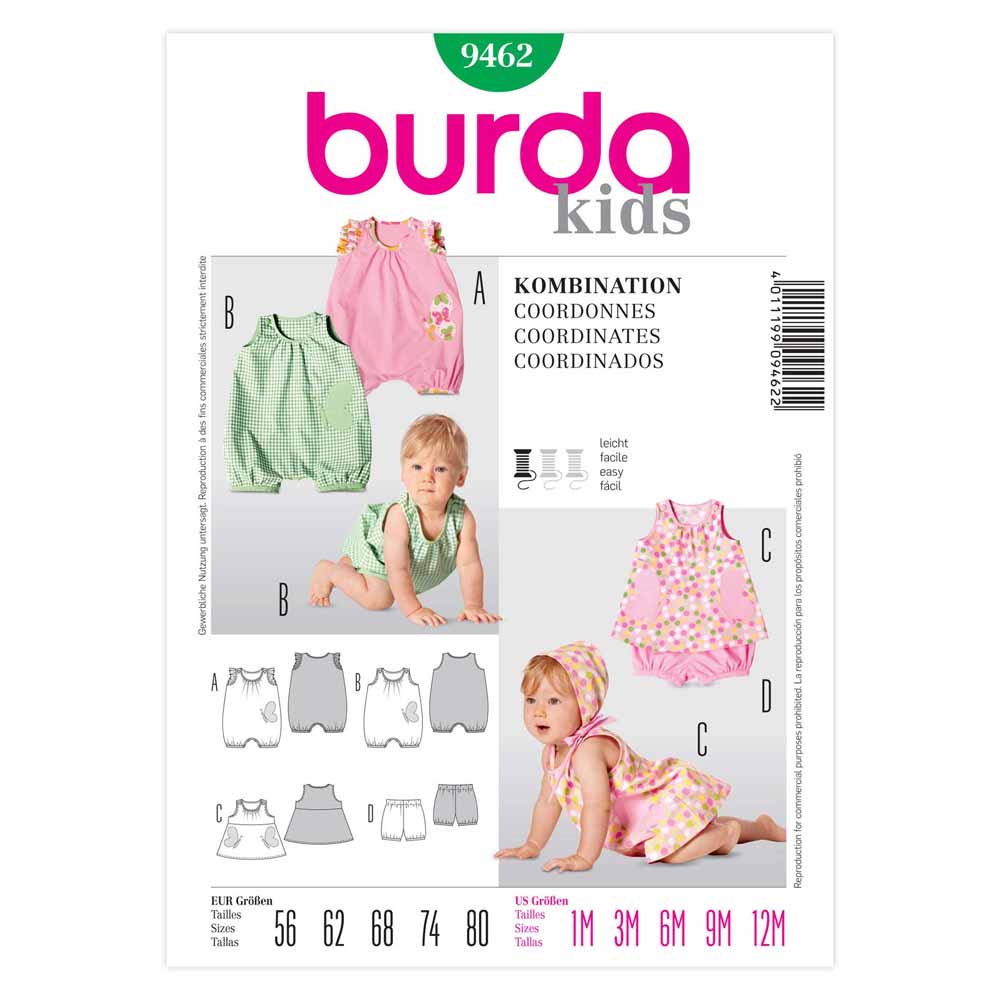 BURDA - 9462 Child Coordinates