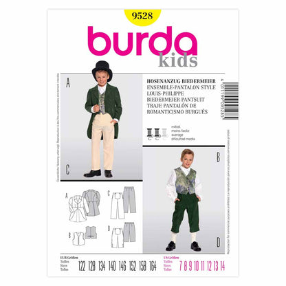BURDA Kids Sewing Pattern 9528 Costume Kids History
