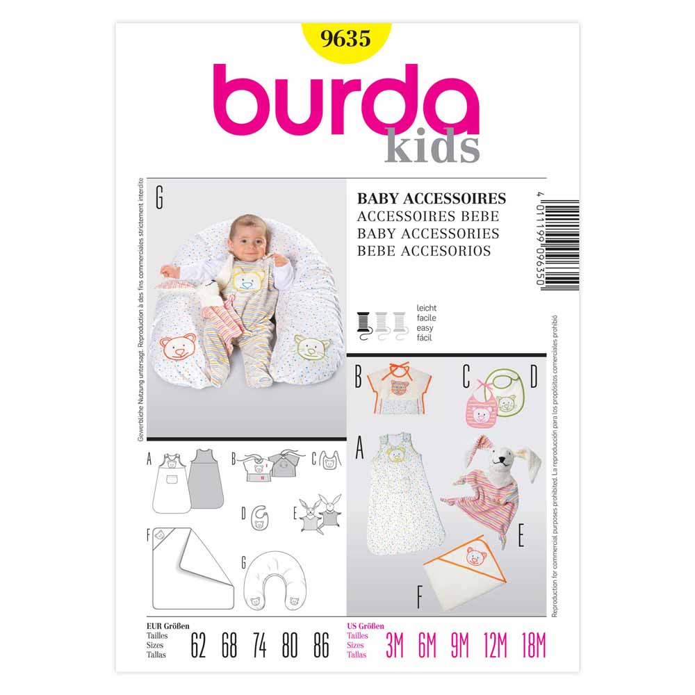 BURDA Sewing Pattern #9635 Baby