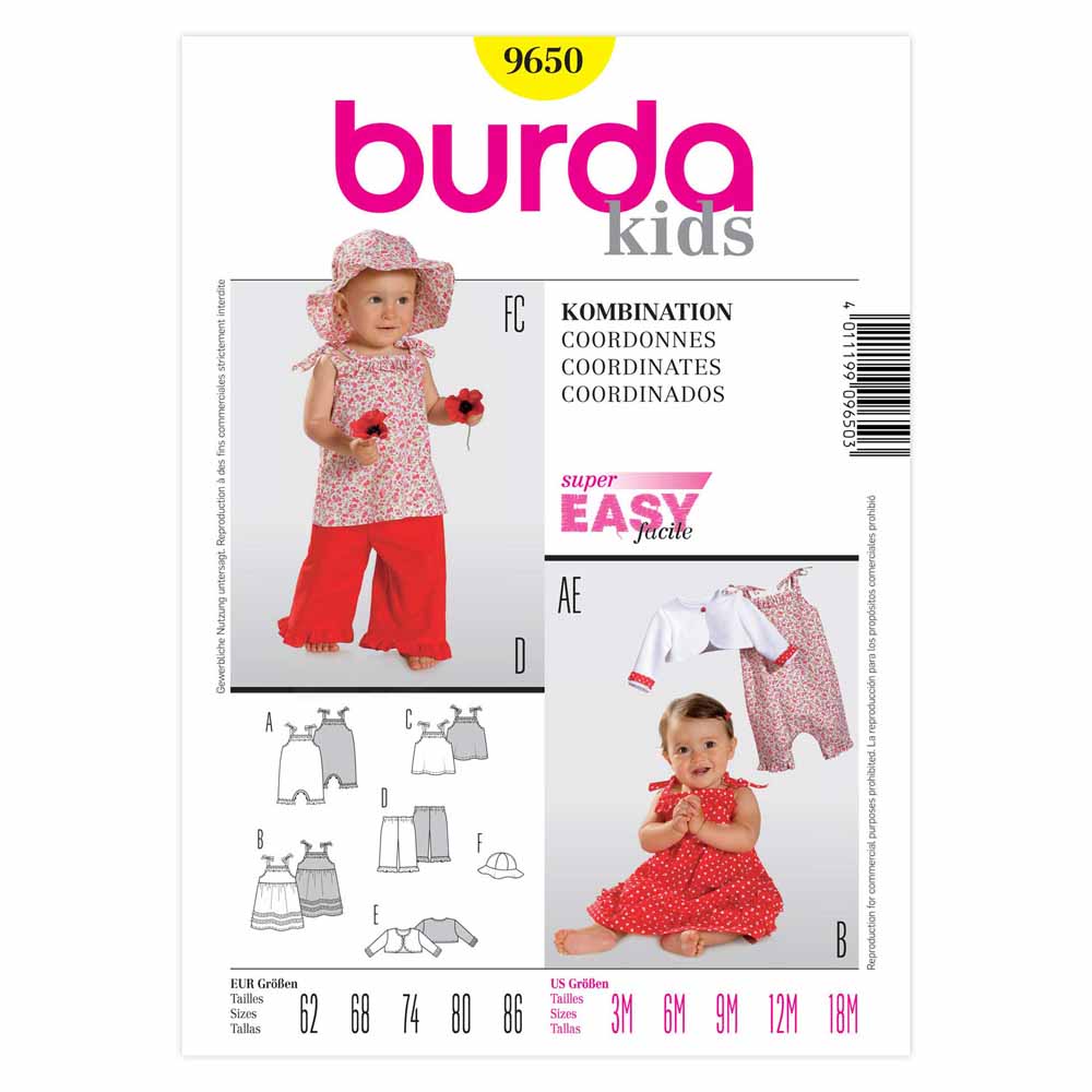 BURDA - 9650 Child Coordinates