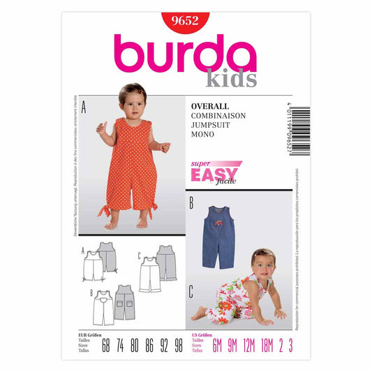 BURDA Sewing Pattern #9652 Child Jumpsuit
