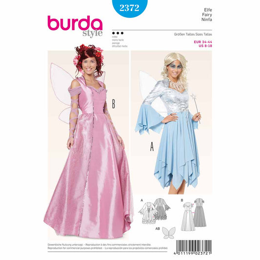 BURDA Carnival - 2372 Womens Costume Pattern - Fairy