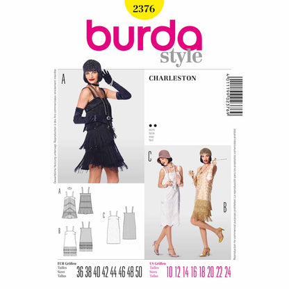 BURDA Carnival Sewing Pattern #2376 Womens Charleston