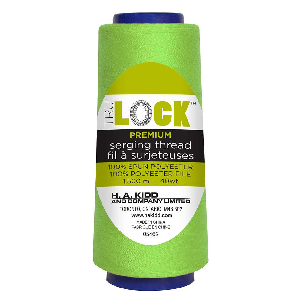 TRULOCK Premium Serging Thread – 1500 m – Bright Lime Green