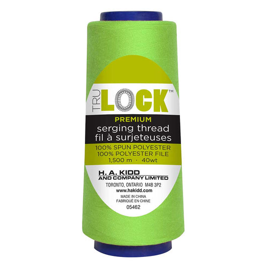 TRULOCK Premium Serging Thread – 1500 m – Bright Lime Green