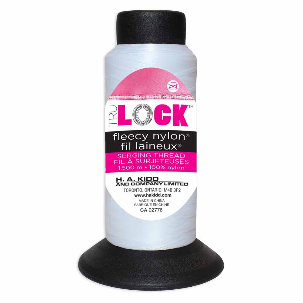 TRULOCK Fleecy Nylon Serging Thread – 1500 m – White