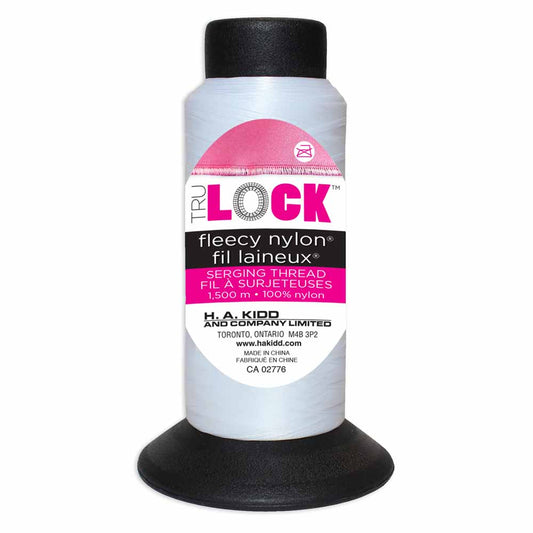 TRULOCK Fleecy Nylon Serging Thread – 1500 m – White