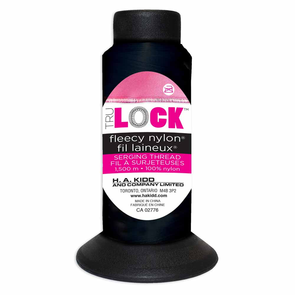 TRULOCK Fleecy Nylon Serging Thread – 1500 m – Black