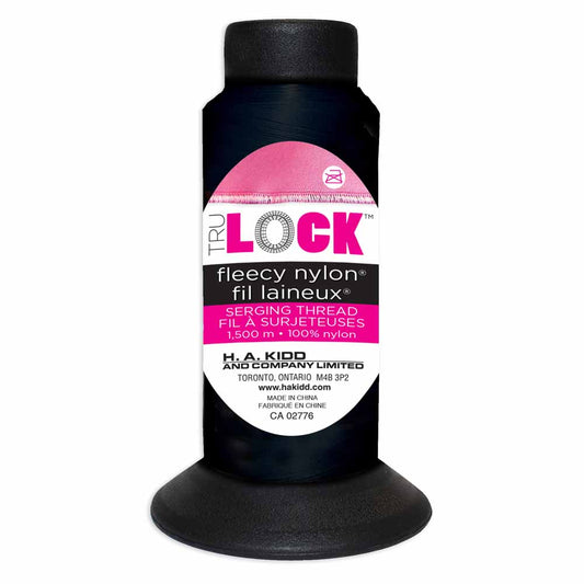 TRULOCK Fleecy Nylon Serging Thread – 1500 m – Black
