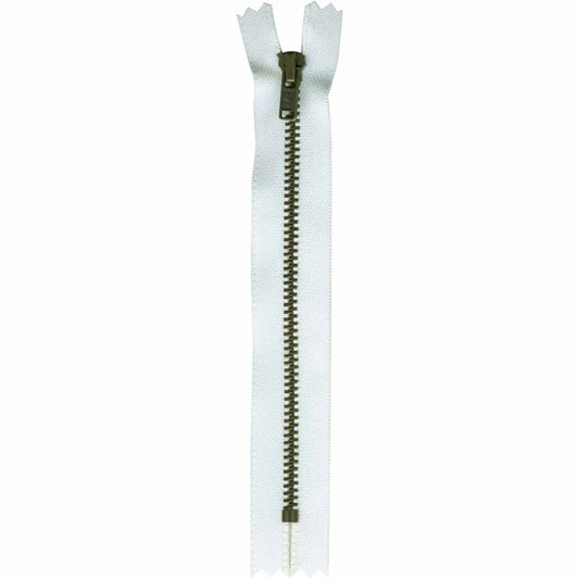 COSTUMAKERS Denim Closed End Zipper 18cm (7") - White - 1710