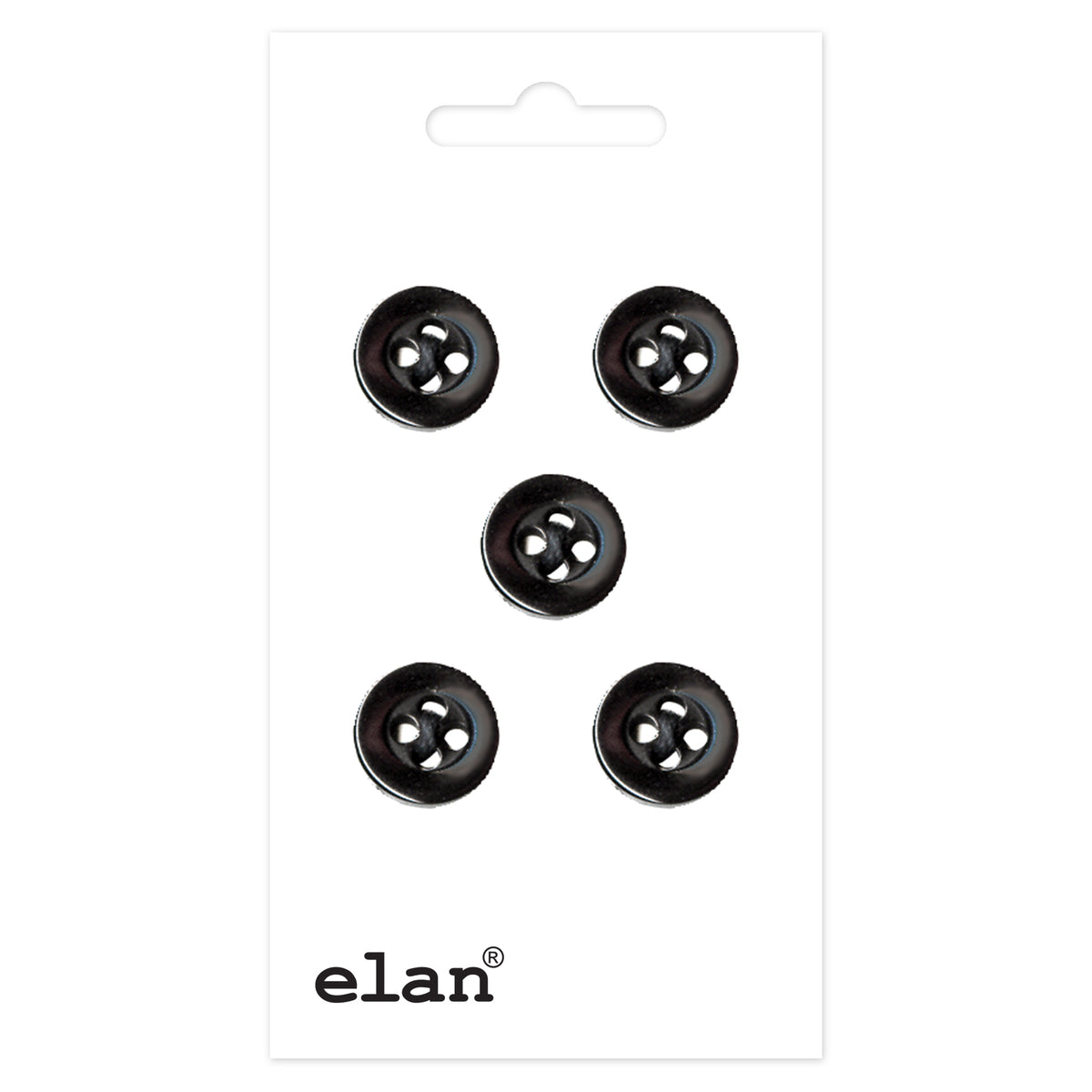 ELAN 4 Hole Button 12 mm (1/2 in), 5 Count