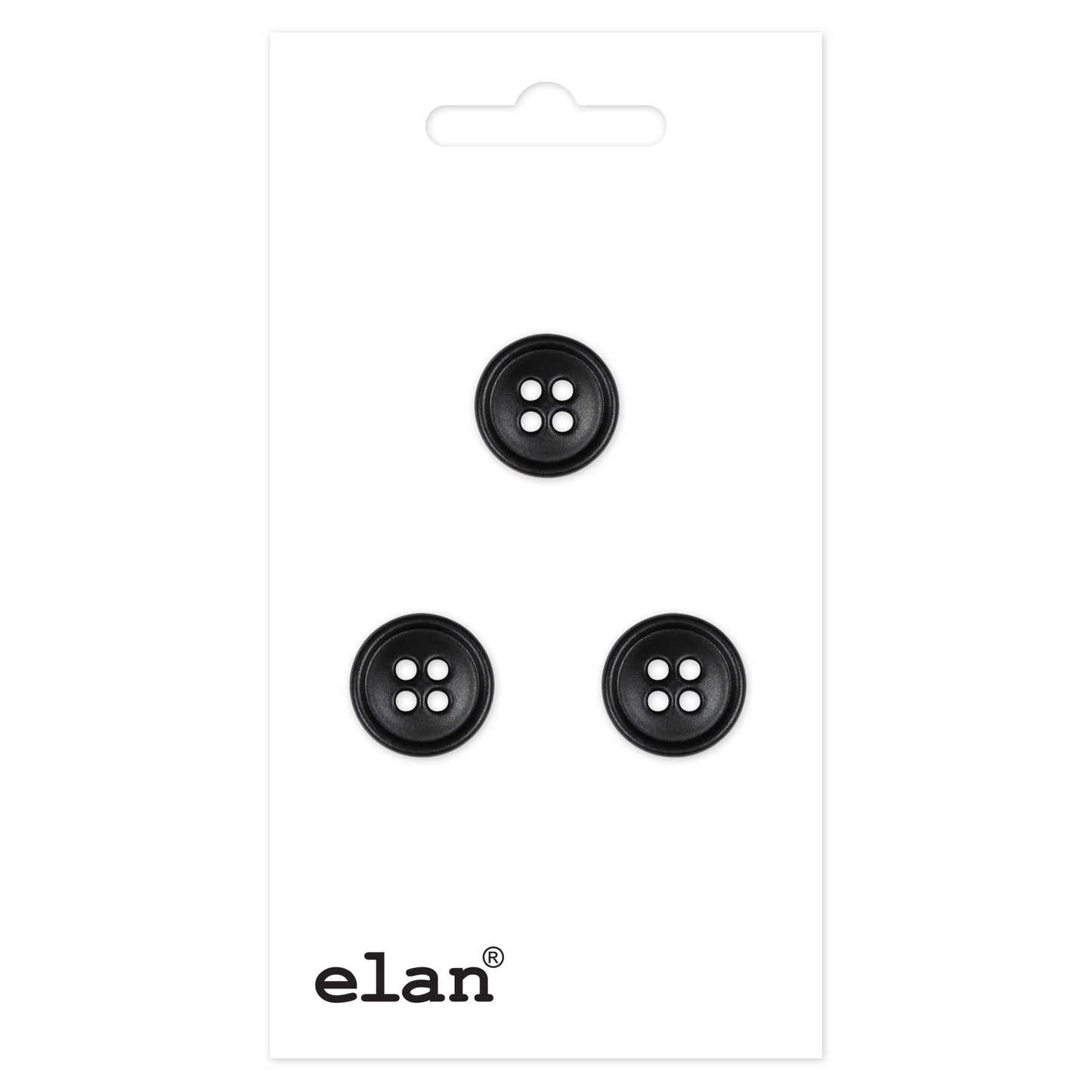 ELAN 4 Hole Button - 12mm (1/2) - 3 count