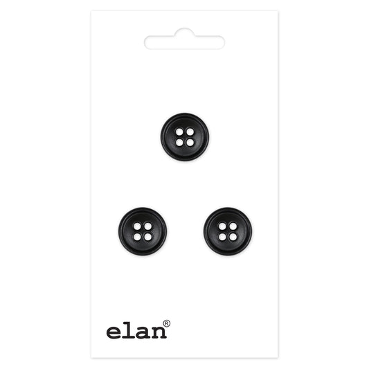 ELAN 4 Hole Button - 12mm (1/2) - 3 count