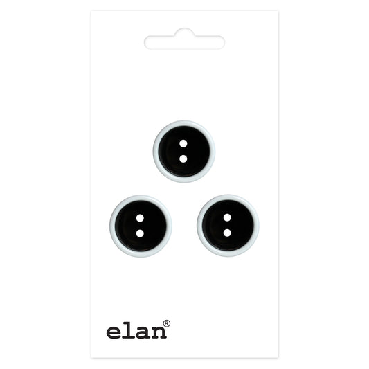 ELAN 2 Hole Button - 15mm (5/8) - 3 count