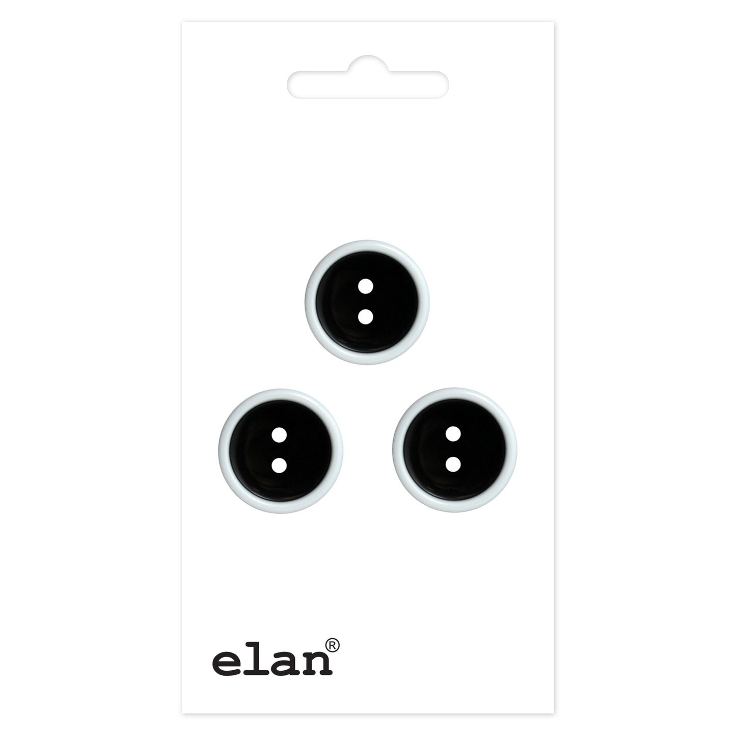 ELAN 2-Hole Button 15 mm (5/8 in) 3-Count