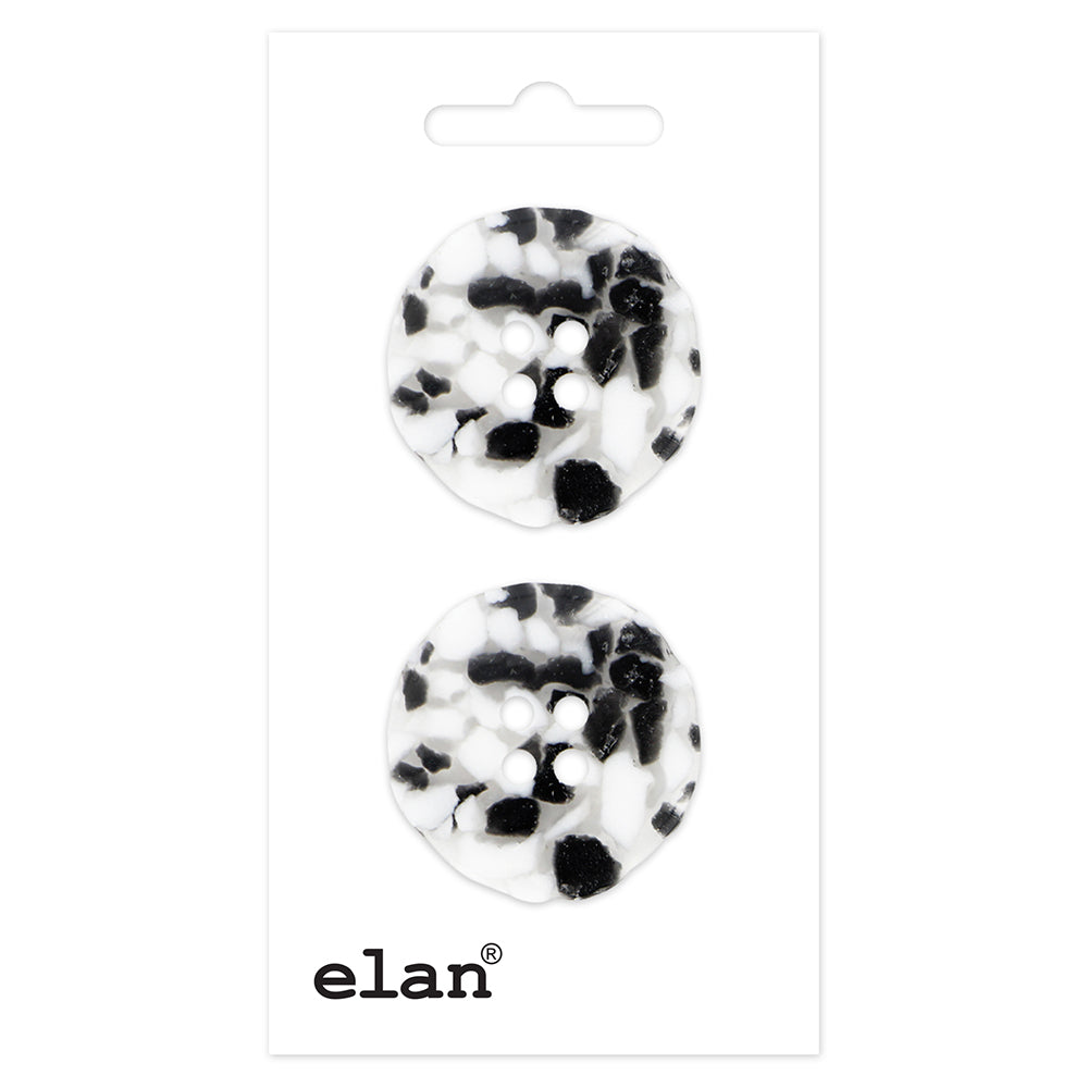 ELAN 2 Hole Button - 25mm (1inch) - 6 count