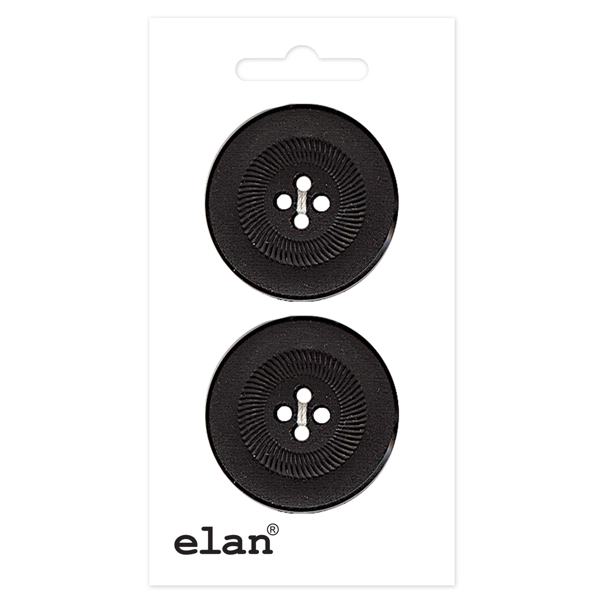 ELAN 4-hole sew-through buttons, 28 mm (1 1/8 in.), 2-count