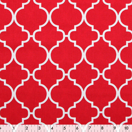 FABRIC CREATIONS Cotton Fabric Bolt — 42" × 8 yd — Red & White Clover