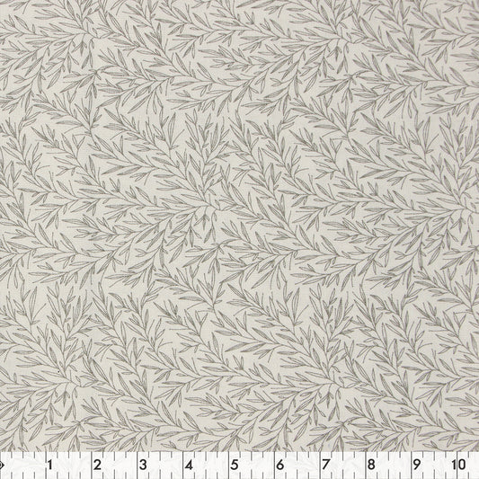 FABRIC CREATIONS 42in x 8yd Cotton Fabric Bolt - White Leaf