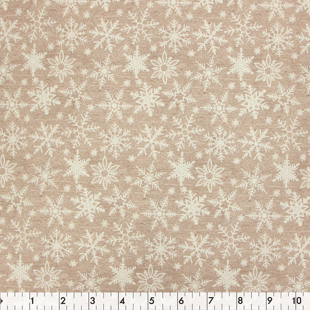 FABRIC CREATIONS 42" × 8 yd Cotton Fabric Bolt — Tan Christmas Life