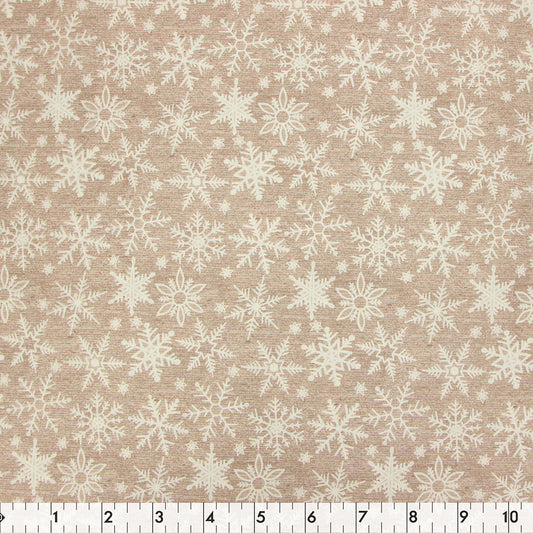 FABRIC CREATIONS 42" × 8 yd Cotton Fabric Bolt — Tan Christmas Life