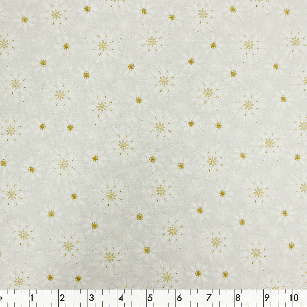 FABRIC CREATIONS 42" × 8 yd Cotton Fabric Bolt — Grey Wishing You A Merry Christmas