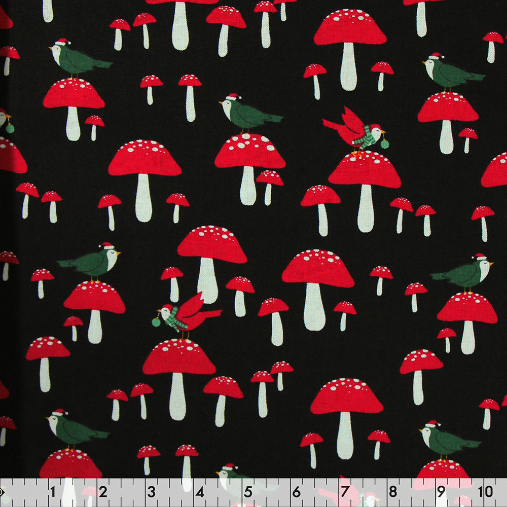 FABRIC CREATIONS 42" × 8 yd Cotton Fabric Bolt — Black Gnome For The Holiday