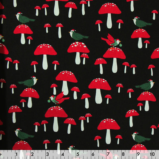 FABRIC CREATIONS 42" × 8 yd Cotton Fabric Bolt — Black Gnome For The Holiday
