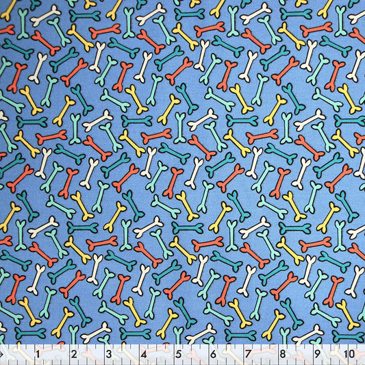 FABRIC CREATIONS 43" × 8 yd Cotton Fabric Bolt — Blue Bentley & Friends