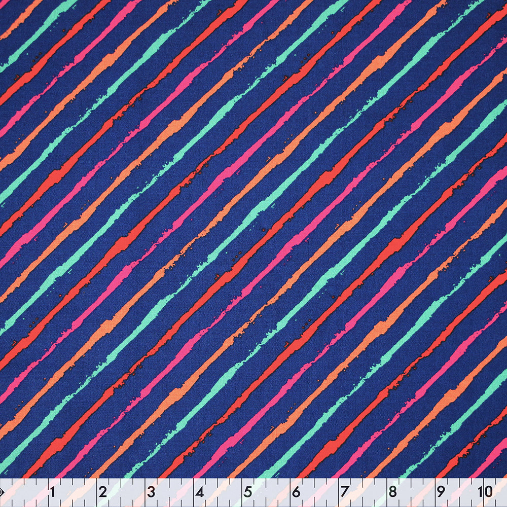FABRIC CREATIONS 43" × 8 yd Cotton Fabric Bolt — Blue Blue Blooms