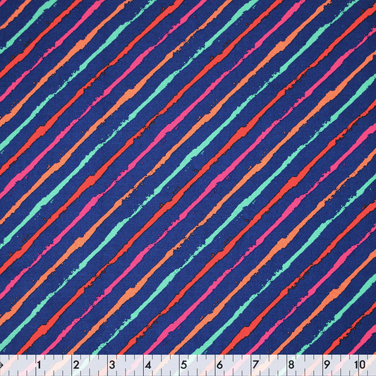 FABRIC CREATIONS 43" × 8 yd Cotton Fabric Bolt — Blue Blue Blooms