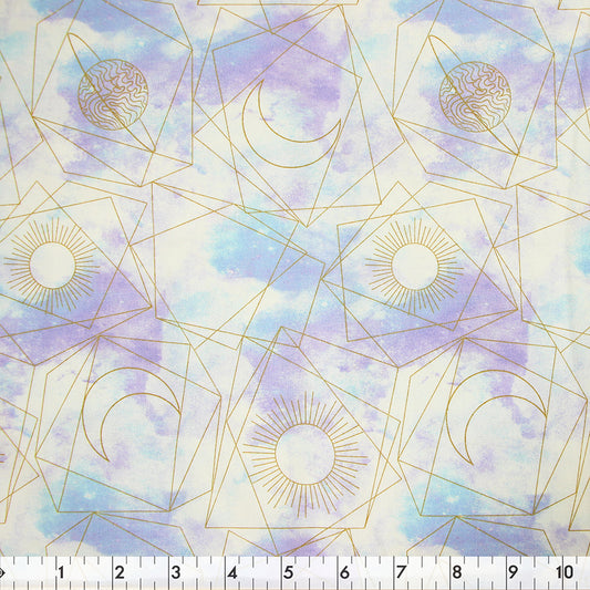 FABRIC CREATIONS 43" × 8 yd Cotton Fabric Bolt — Multi Celestial Galaxy